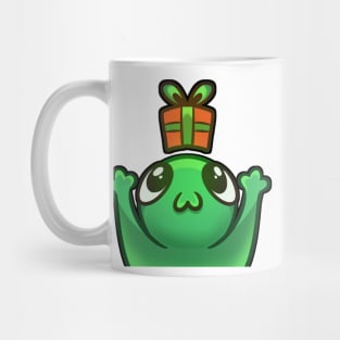 Froggie with a Christmas gift Mug